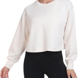 Colorfulkoala womens Athletic Long Sleeve Sweater Ivory  Soft XXL